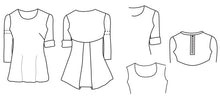 Load image into Gallery viewer, #120 Pleated Back Flowy Tee
