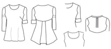 Load image into Gallery viewer, #120 Pleated Back Flowy Tee