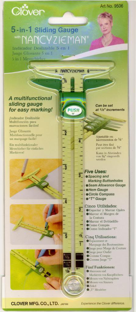 5 in 1 Sliding Gauge by Nancy's Notions and Clover